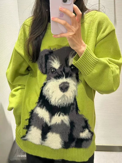 Green Schnauzer Sweater