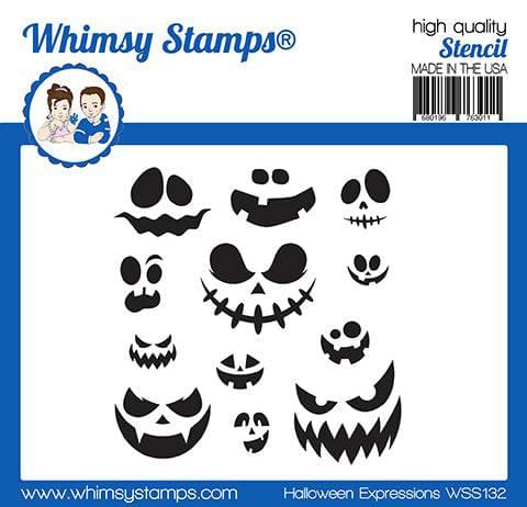 Halloween Expressions Stencil - Whimsy Stamps
