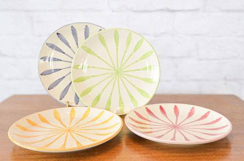 Hand-Painted Stoneware Plates