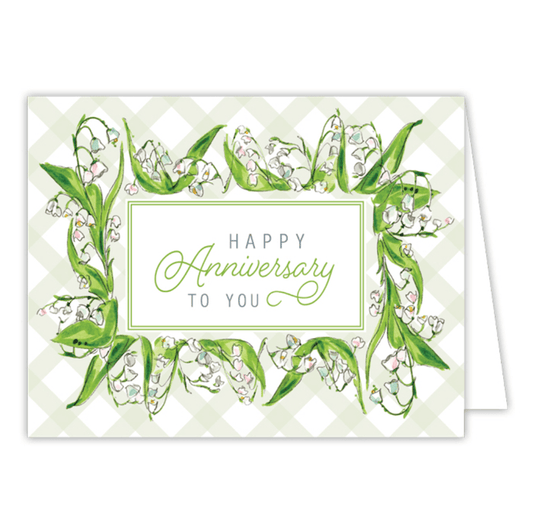 Rosanne Beck Greeting Cards Happy Anniversary Lily of the Valley