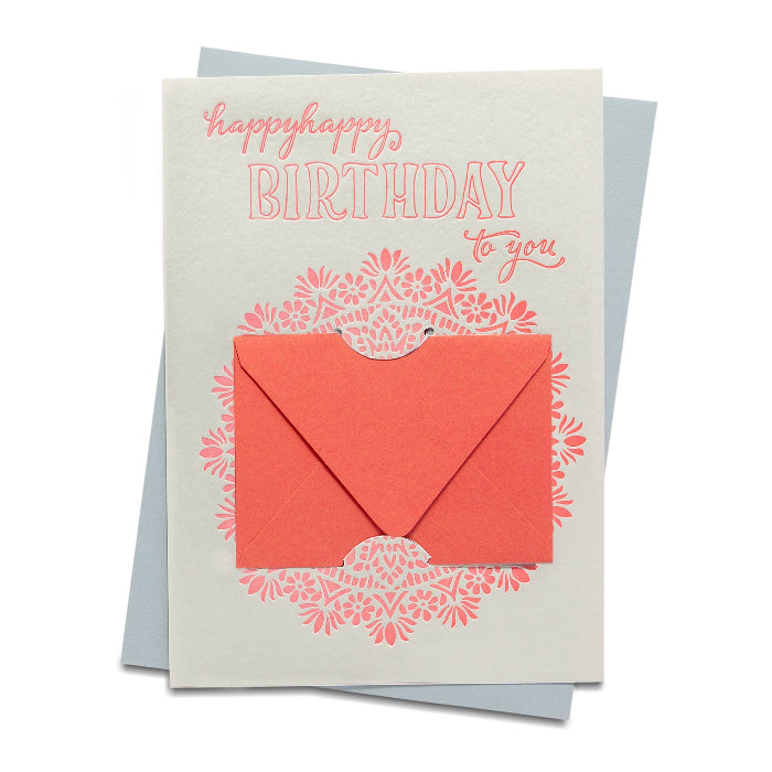 Color Box Design & Letterpress Happy Happy | Gift Card Holder