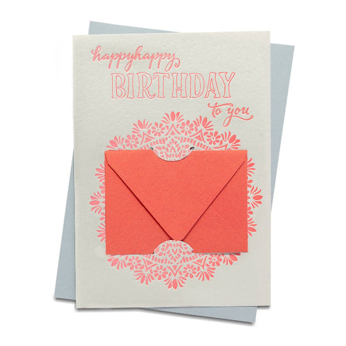 Color Box Design & Letterpress Happy Happy | Gift Card Holder