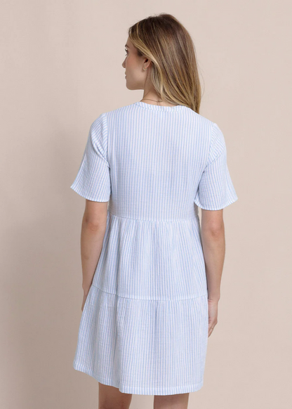 Harper Short Sleeve Dress by Southern Tide - Boat Blue Stripe