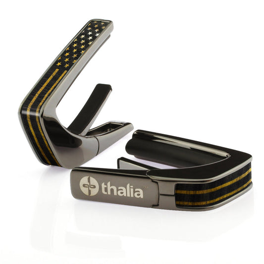 Thalia Hawaiian Koa American Flag | Deluxe Capo