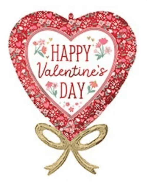 Havin a Party Valentine Heart Bow Balloon
