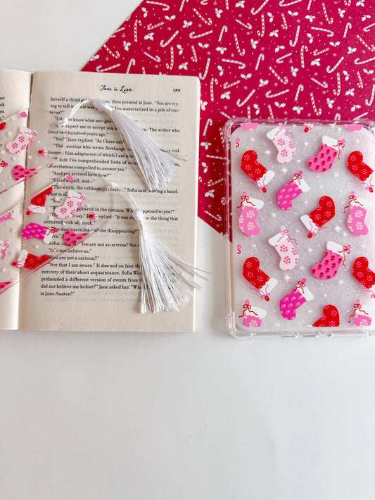 Holiday Stockings E Reader Case and/or Bookmark [Combined Listing] – Christmas E-Reader Cover