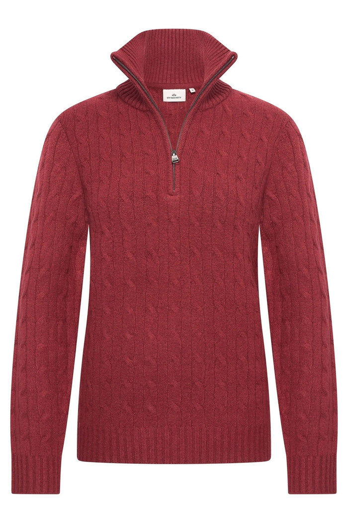 HV Society Jumper HVSMea Burgundy - Dotique - HV Society