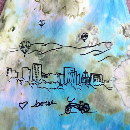 Ice Dyed Boise Balloon Apron