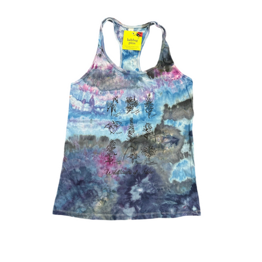 Ice Dyed Wildflower Tank Top, Adult Sizes