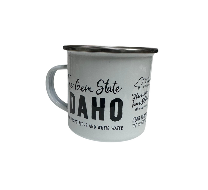 Idaho Facts Enamel Mug