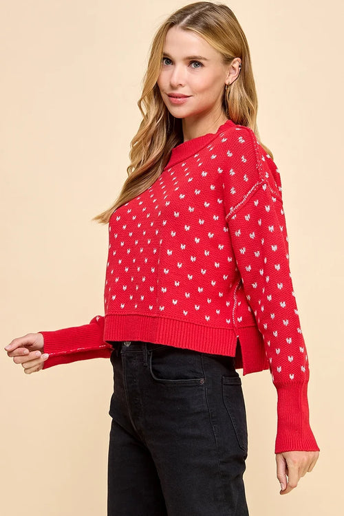 I'm Yours Micro Heart Sweater