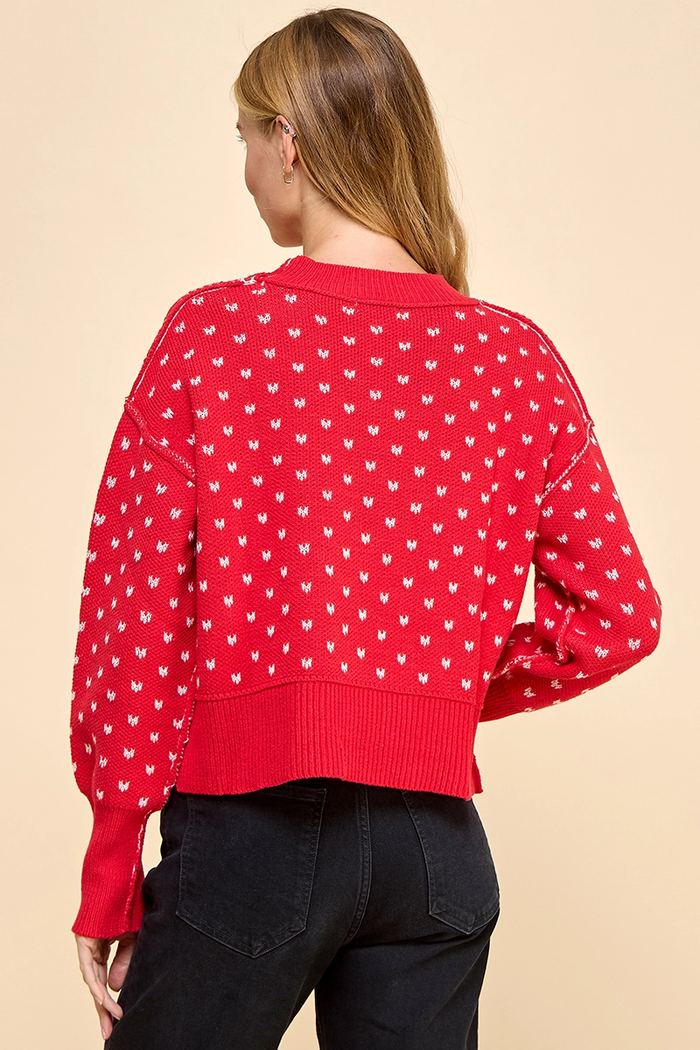 I'm Yours Micro Heart Sweater
