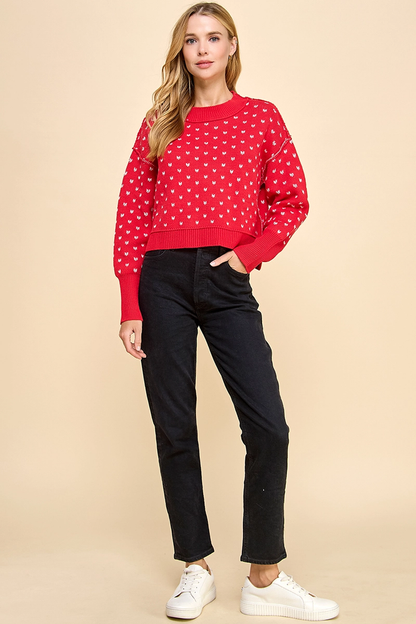 I'm Yours Micro Heart Sweater