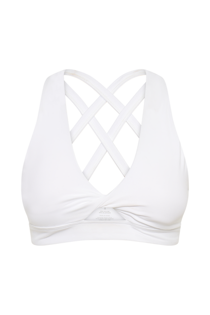 Jackie Twist Crop Top - White