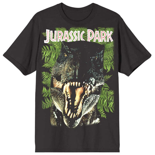 Jurassic Park - T-Rex Oversized Print Black Unisex T-Shirt