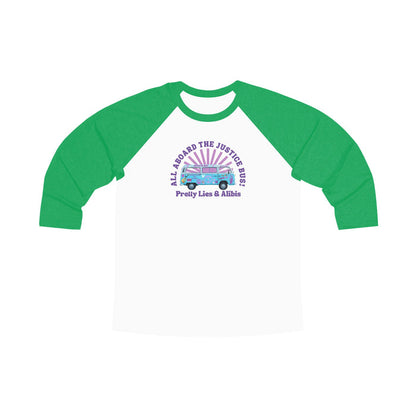 Justice Bus Unisex Tri-Blend 3\4 Raglan Tee