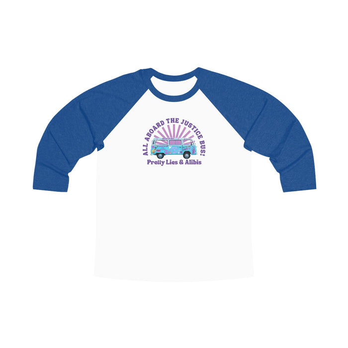 Justice Bus Unisex Tri-Blend 3\4 Raglan Tee