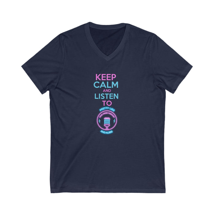 Keep Calm Unisex Jersey Short Sleeve V-Neck Tee