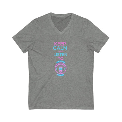 Keep Calm Unisex Jersey Short Sleeve V-Neck Tee