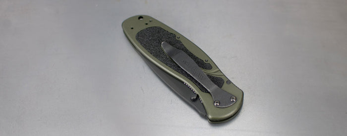 Kershaw Knives Blur Olive Spring Assisted Knife (3.375" Black Plain) 1670OLBLK - GearBarrel.com