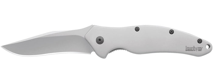 Kershaw Shallot Spring Assisted Knife (3.5" Bead Blast Plain) 1840 - GearBarrel.com