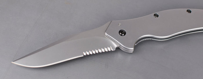 Kershaw Shallot Spring Assisted Knife (3.5" Bead Blast Plain) 1840 - GearBarrel.com