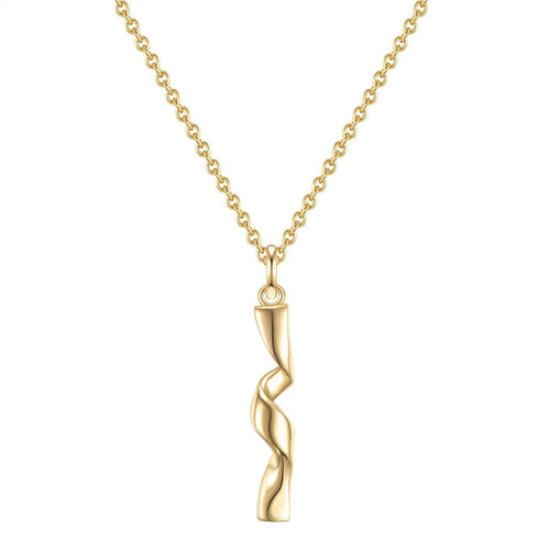 Kette mit geschwungenem Anhänger gold