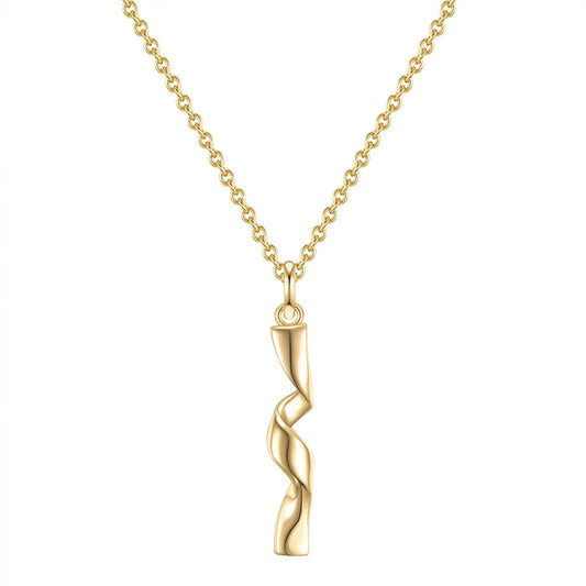 Kette mit geschwungenem Anhänger gold