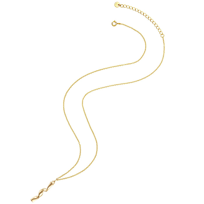 Kette mit geschwungenem Anhänger gold
