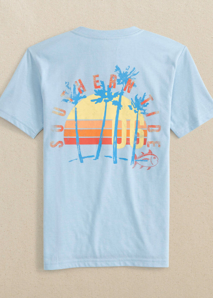 Kids Sunset Palms Short Sleeve T-Shirt