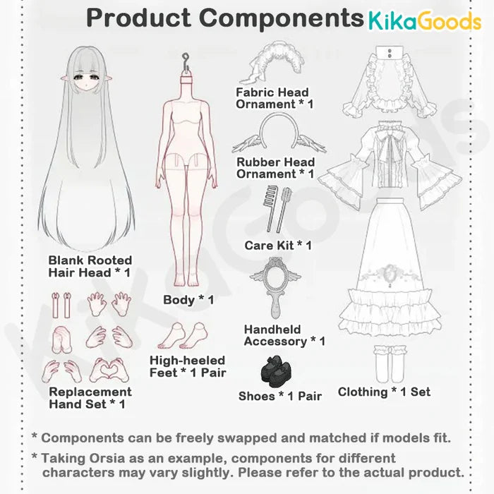 Kika Goods Minty - Poem of Feathers Series Special 1/6 Action Figure 1Pc Blind Box
