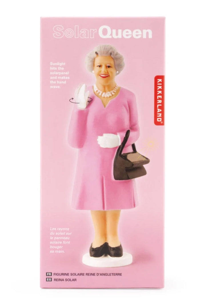 Kikkerland - Queen Elizabeth II Solar Energy Powered Waving Statue (Pink)