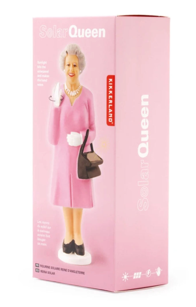Kikkerland - Queen Elizabeth II Solar Energy Powered Waving Statue (Pink)