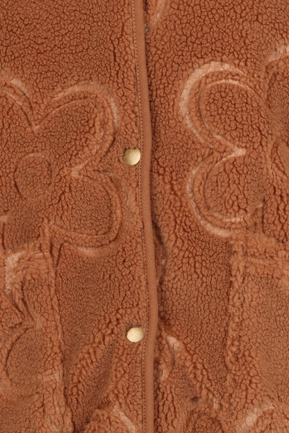 Petal and Pup USA OUTERWEAR Lasky Flower Pattern Button Down Jacket - Camel