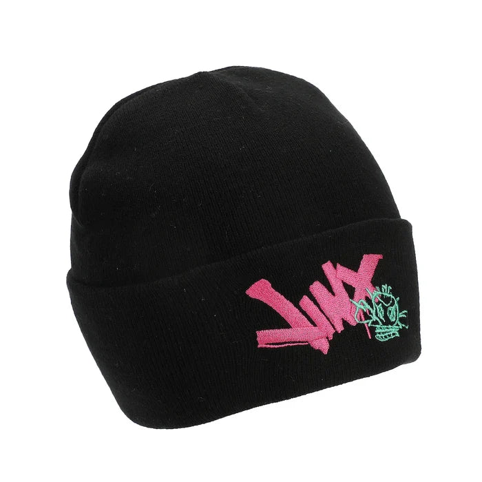 League of Legends - Arcane Jinx Graffiti Adult Black Cuff Knit Beanie