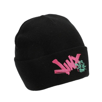 League of Legends - Arcane Jinx Graffiti Adult Black Cuff Knit Beanie