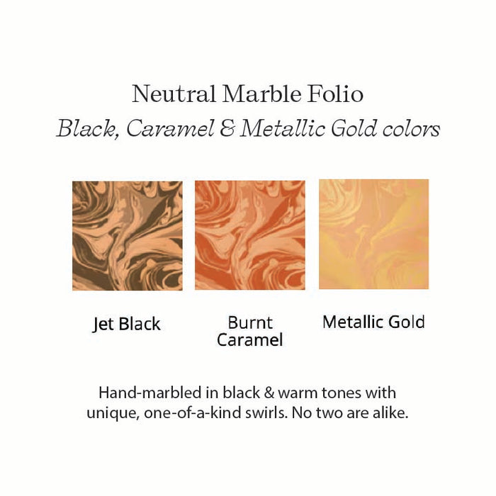 Leather Folio Marbled: Neutral