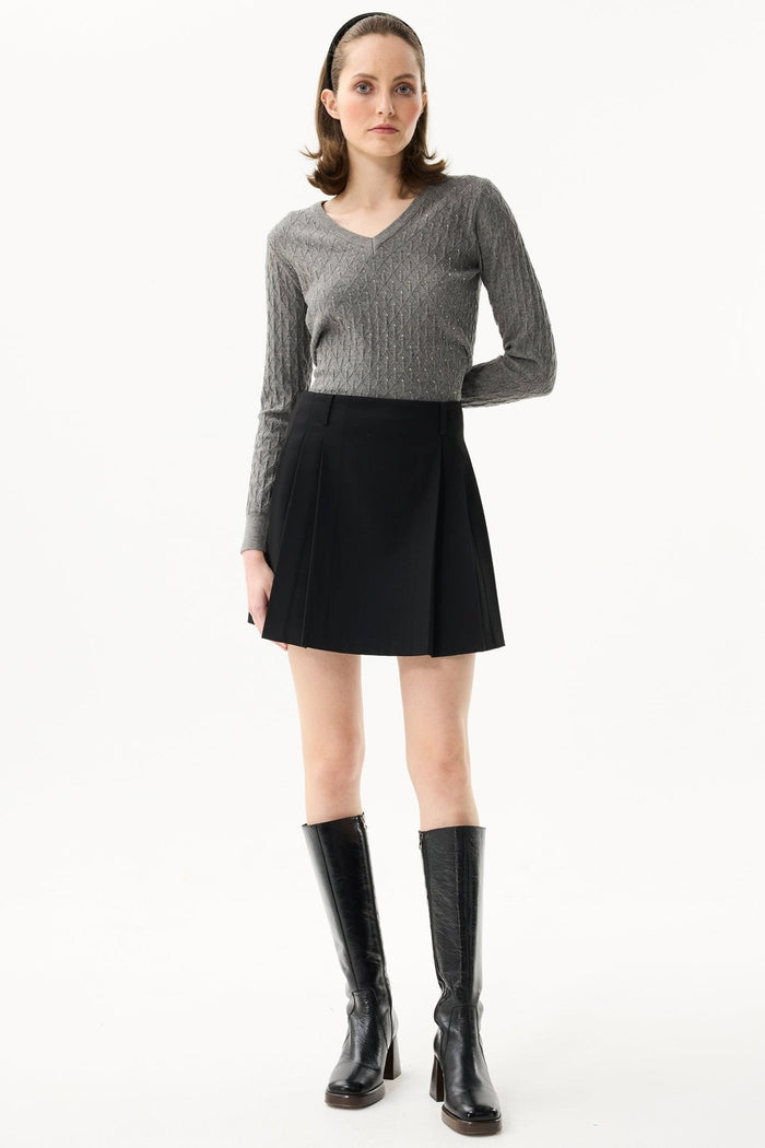 Leo & Ugo AW133 Grey Diamond Knit Jumper - Dotique - Leo & Ugo
