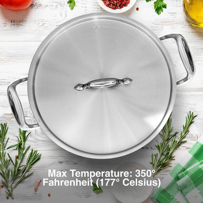 Lid For 5 Quart Stockpot - Stainless Steel Lid, Works With Model Number: Ncspt5Q