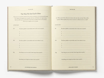 Life Designer For Couples Journal 100+ Relationship Prompts