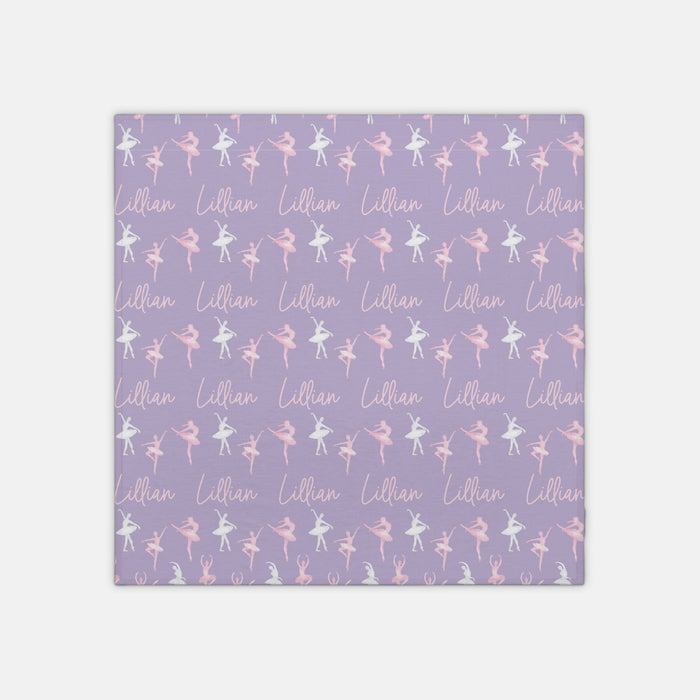Lillian Ballerinas Personalized Swaddle Blanket