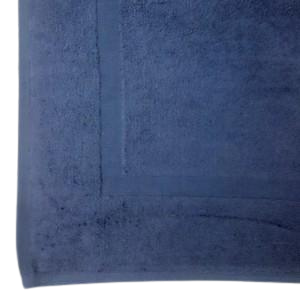 Lodge Linen Navy Bath Mat 285gm, 58x76cm