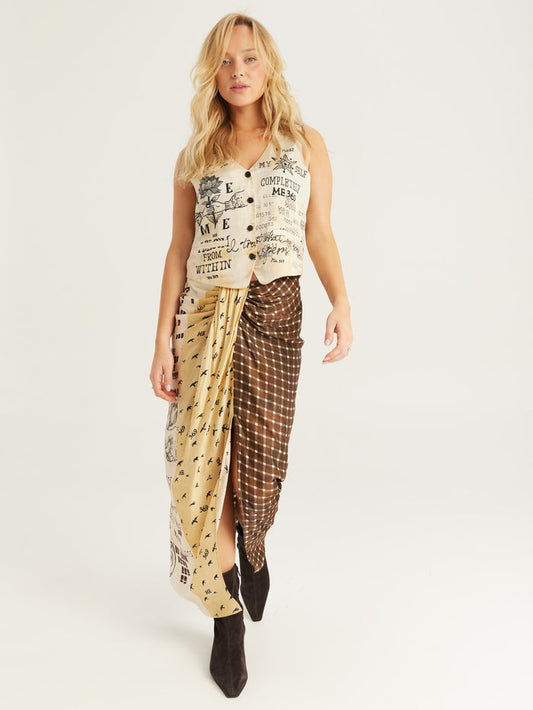 Luna Noir Muse Tie Skirt