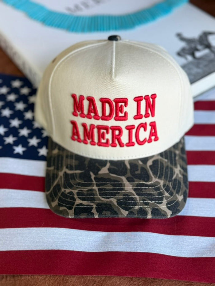 Made In America Embroidered Leopard Trucker Hat