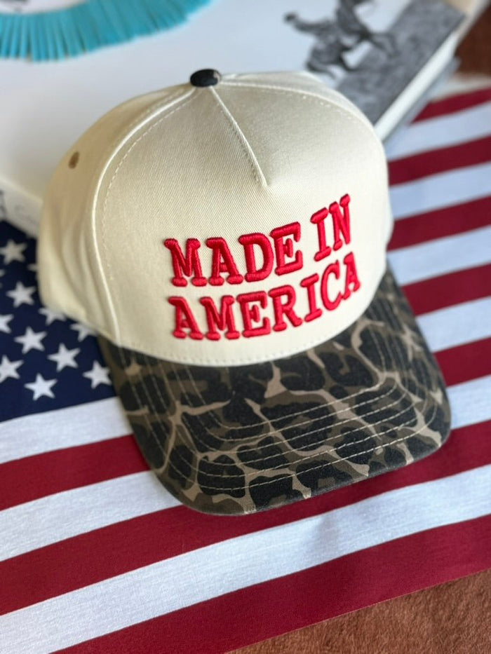 Made In America Embroidered Leopard Trucker Hat