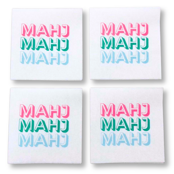 My Fair Mahjong Mahjong Cocktail Napkins - 50-Pack | 5'' x 5'' folded Mahjon
