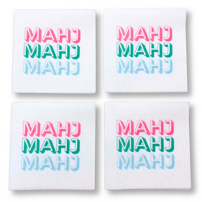 My Fair Mahjong Mahjong Cocktail Napkins - 50-Pack | 5'' x 5'' folded Mahjon
