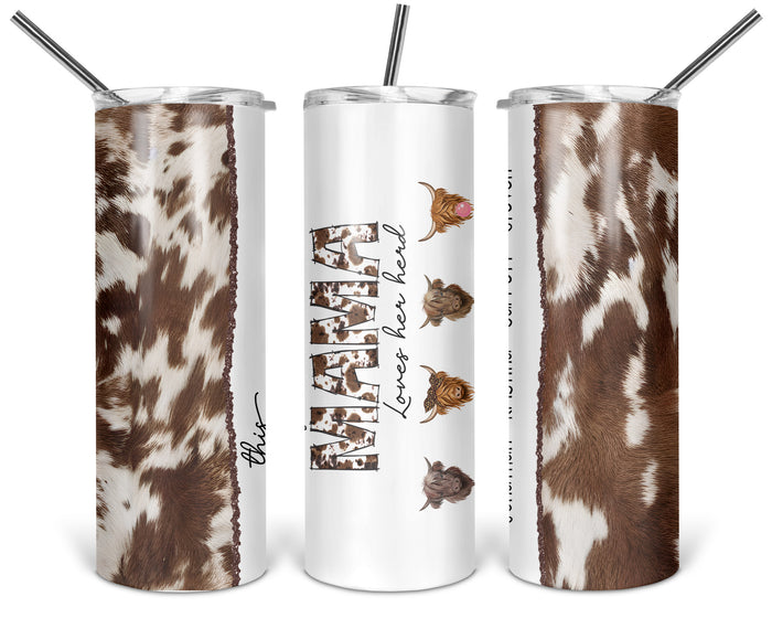 Mama Loves Her Herd | Personalized 20 oz Tumbler