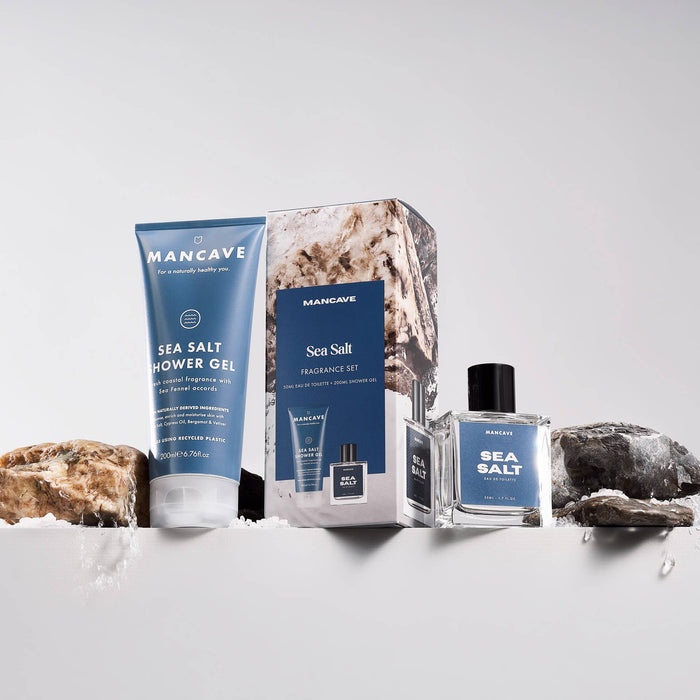ManCave Sea Salt Shower Gel + Fragrance Set - 2pc