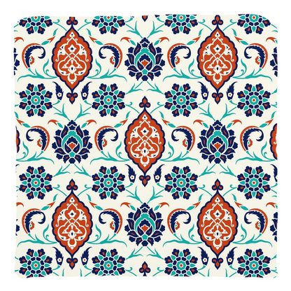 Mara Ottoman Cotton Pillows Blue Red